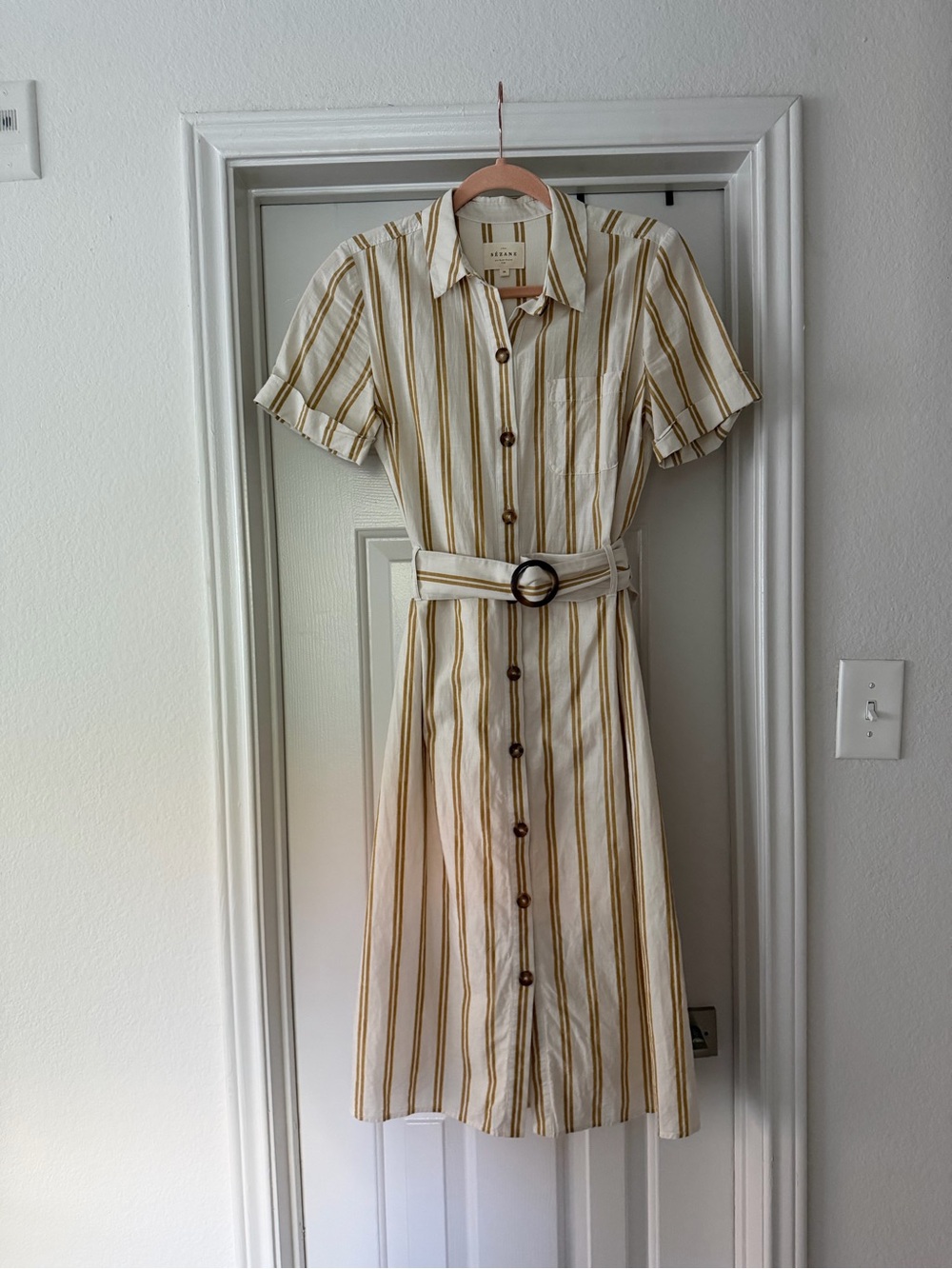 Sezane Linen Midi Dress - 36